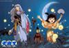 Sesshomaru, Jaken, and Rin